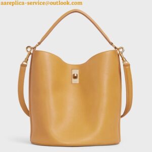 Replica Celine Bucket 16 Bag In Yellow Soft Bare Calfskin