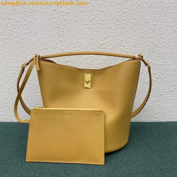 Replica Celine Bucket 16 Bag In Yellow Soft Bare Calfskin 5