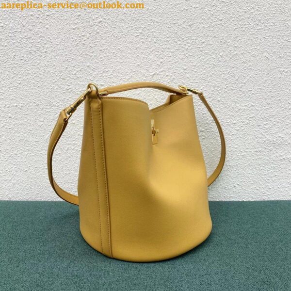 Replica Celine Bucket 16 Bag In Yellow Soft Bare Calfskin 7