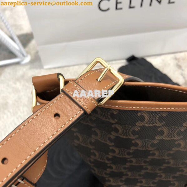 Replica Celine Medium Bucket In Triomphe Canvas 191132 10