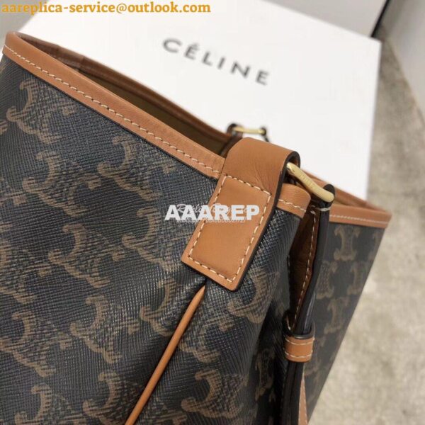 Replica Celine Medium Bucket In Triomphe Canvas 191132 13