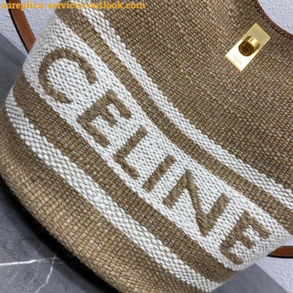 Replica Celine Bucket 16 Bag In Textile with Celine Logo 40