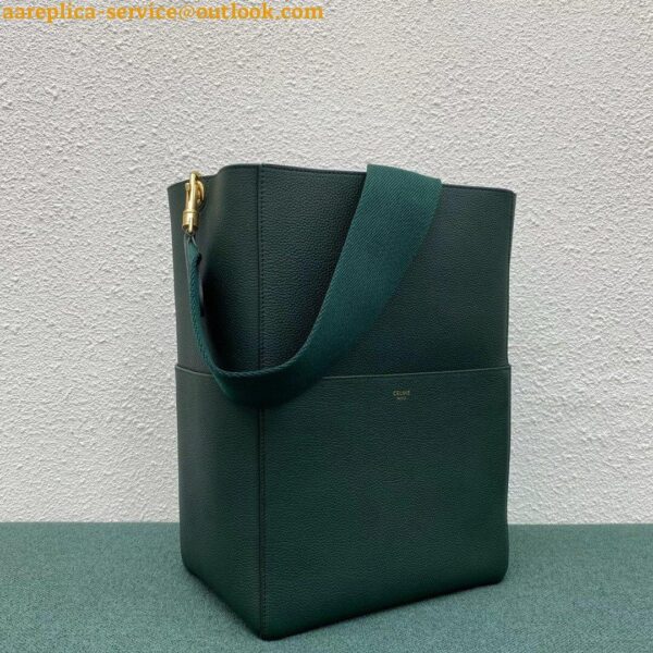 Replica Celine Sangle Bucket Bag In Amazone Grained Calfskin 5