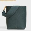 Replica Celine Sangle Small Bucket Bag In Black Calfskin 2