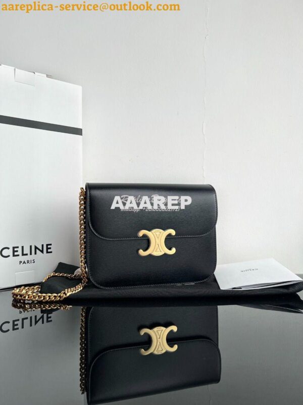 Replica Celine Medium College Bag In Shiny Calfskin 113583 Black