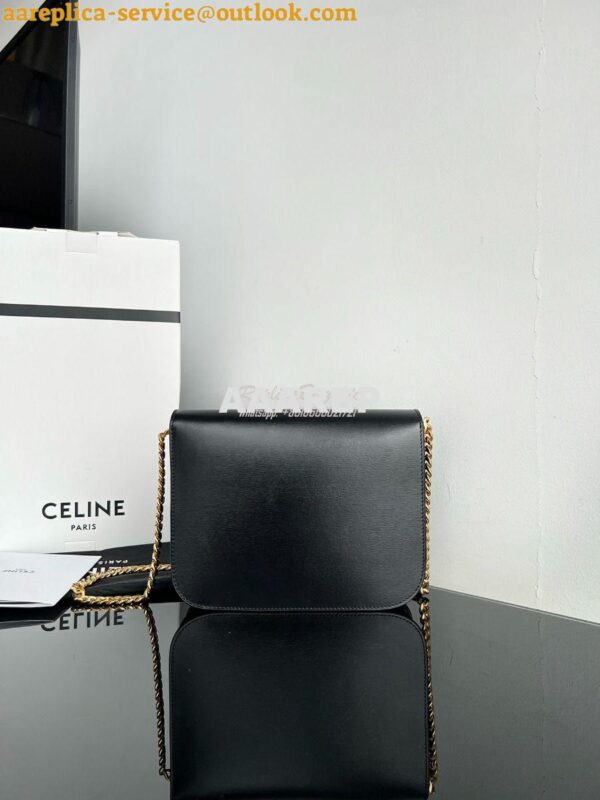 Replica Celine Medium College Bag In Shiny Calfskin 113583 Black 10