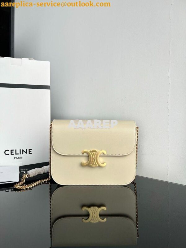 Replica Celine Medium College Bag In Shiny Calfskin 113583 Pampa