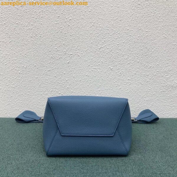 Replica Celine Sangle Small Bucket Bag In Slate Blue Calfskin 8