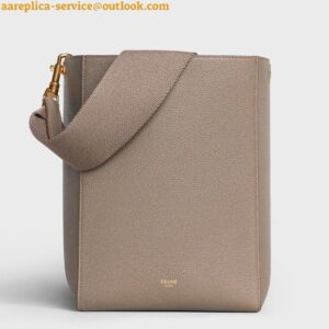 Replica Celine Sangle Small Bucket Bag In Taupe Calfskin