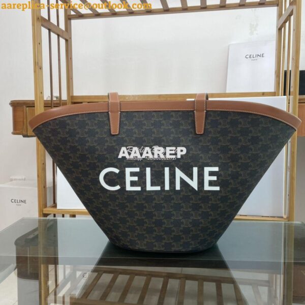 Replica Celine Medium couffin bag in triomphe canvas celine tan print