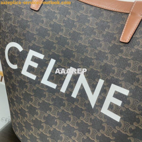 Replica Celine Medium couffin bag in triomphe canvas celine tan print 5