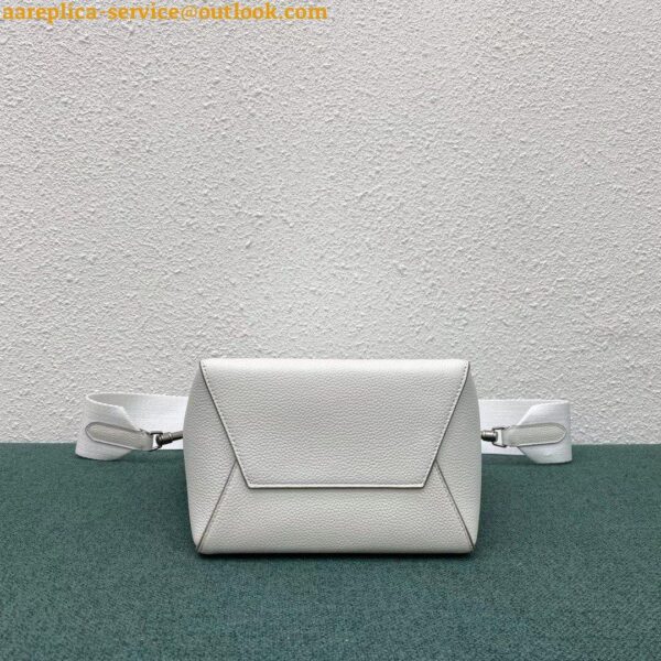 Replica Celine Sangle Small Bucket Bag In White Calfskin 8