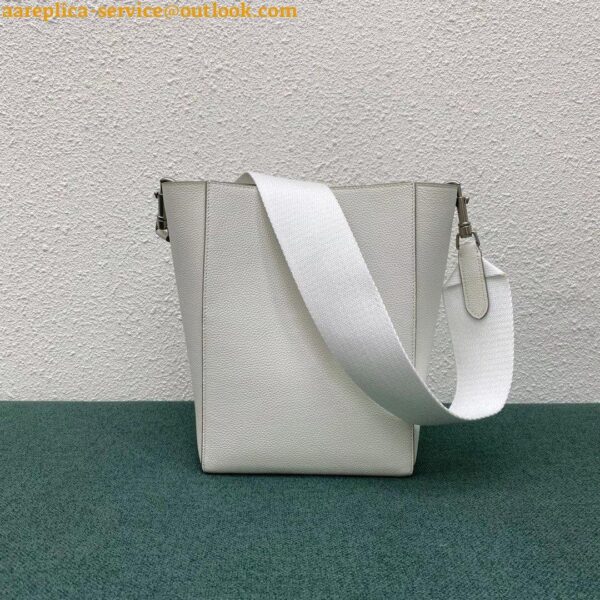 Replica Celine Sangle Small Bucket Bag In White Calfskin 9