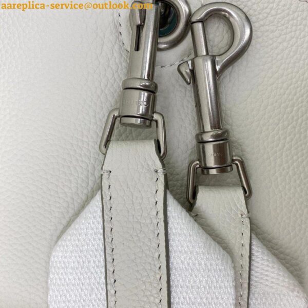 Replica Celine Sangle Small Bucket Bag In White Calfskin 13