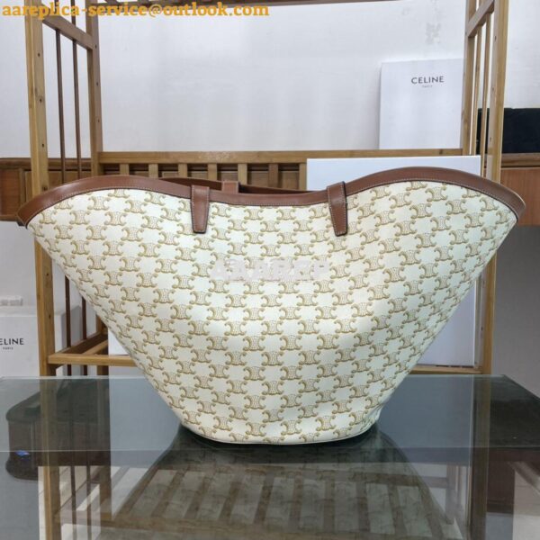 Replica Celine Medium couffin bag in triomphe canvas celine white prin 7