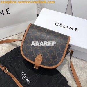 Replica Celine Medium Folco Bag In Triomphe Canvas 191502