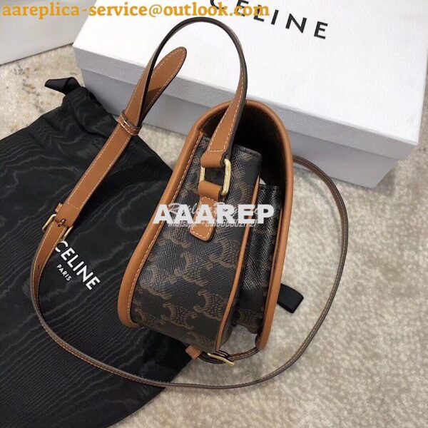 Replica Celine Medium Folco Bag In Triomphe Canvas 191502 4