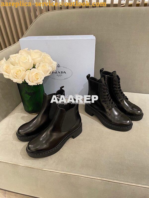 Replica Prada Brushed Calf Leather Booties 1T251M 5