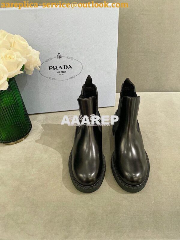 Replica Prada Brushed Calf Leather Booties 1T251M 6