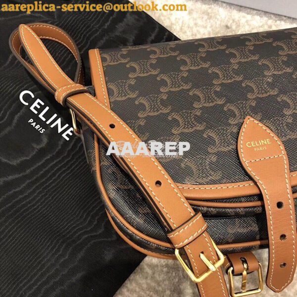 Replica Celine Medium Folco Bag In Triomphe Canvas 191502 13