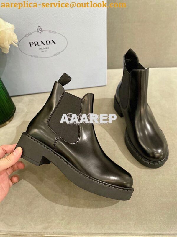 Replica Prada Brushed Calf Leather Booties 1T251M 11