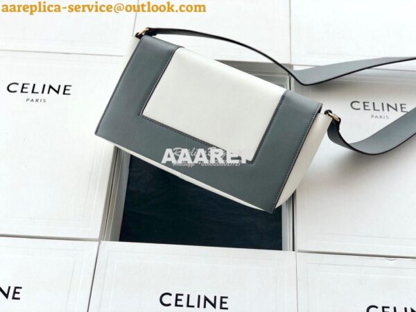 Replica Celine Medium Frame Bag Grey Shiny Smooth Calfskin 180263 3