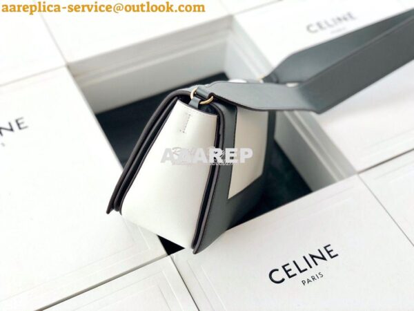 Replica Celine Medium Frame Bag Grey Shiny Smooth Calfskin 180263 4