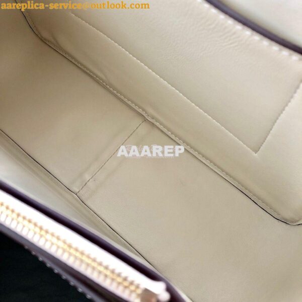 Replica Celine Medium Frame Bag in beige/medium green Shiny Smooth Cal 10