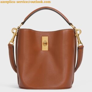 Replica Celine Teen Bucket 16 Bag In Brown Calfskin