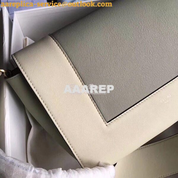 Replica Celine Medium Frame Bag in Chalk/ Mastic Shiny Smooth Calfskin 5