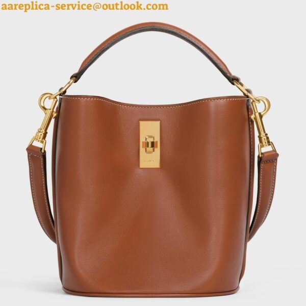 Replica Celine Teen Bucket 16 Bag In Brown Calfskin 3