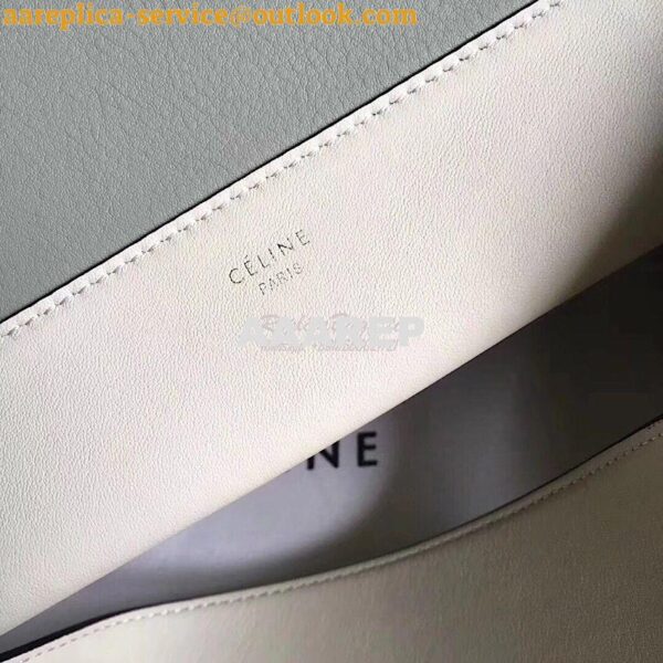 Replica Celine Medium Frame Bag in Chalk/ Mastic Shiny Smooth Calfskin 6