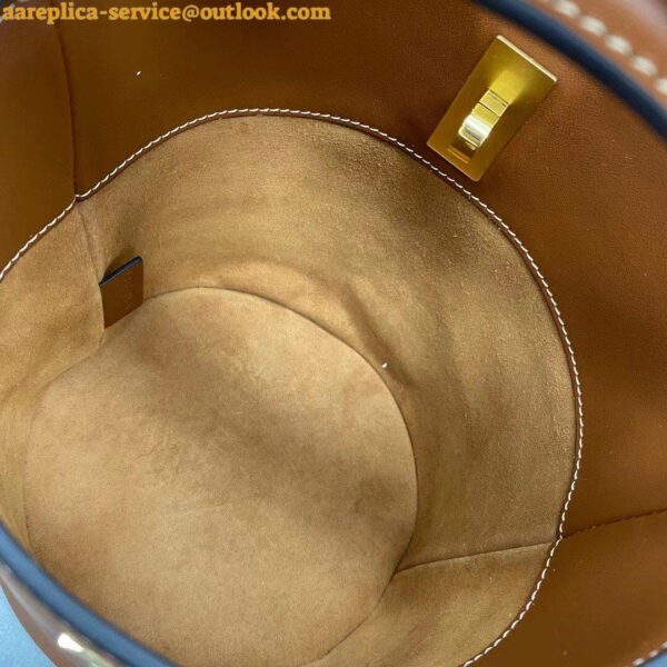 Replica Celine Teen Bucket 16 Bag In Brown Calfskin 6