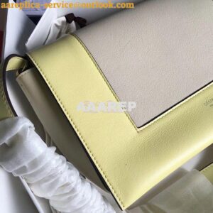 Replica Celine Medium Frame Bag in Citrus/Ivory Shiny Smooth Calfskin 2