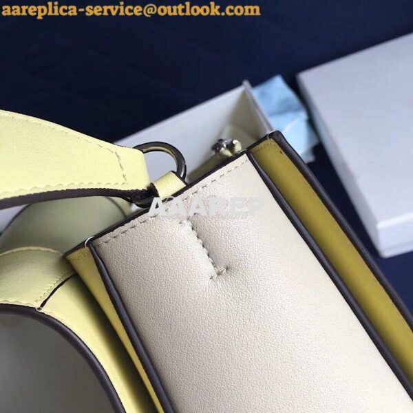 Replica Celine Medium Frame Bag in Citrus/Ivory Shiny Smooth Calfskin 8