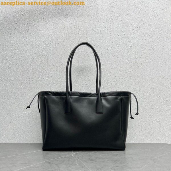 Replica Celine Cabas Drawstring Cuir Triomphe Bag in Black Calfskin 9