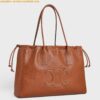 Replica Celine Cabas Drawstring Cuir Triomphe Bag in Canvas 2