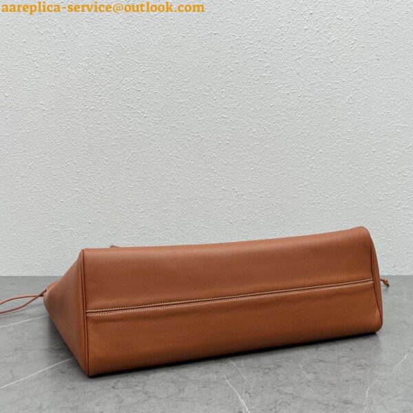 Replica Celine Cabas Drawstring Cuir Triomphe Bag in Brown Calfskin 4