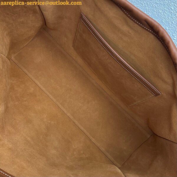 Replica Celine Cabas Drawstring Cuir Triomphe Bag in Brown Calfskin 8