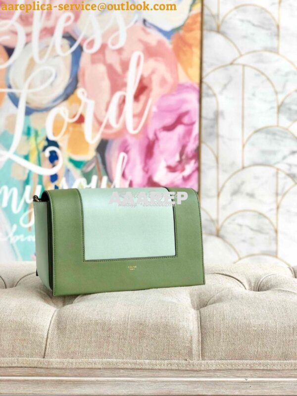 Replica Celine Medium Frame Bag in green/mint Shiny Smooth Calfskin 18 2