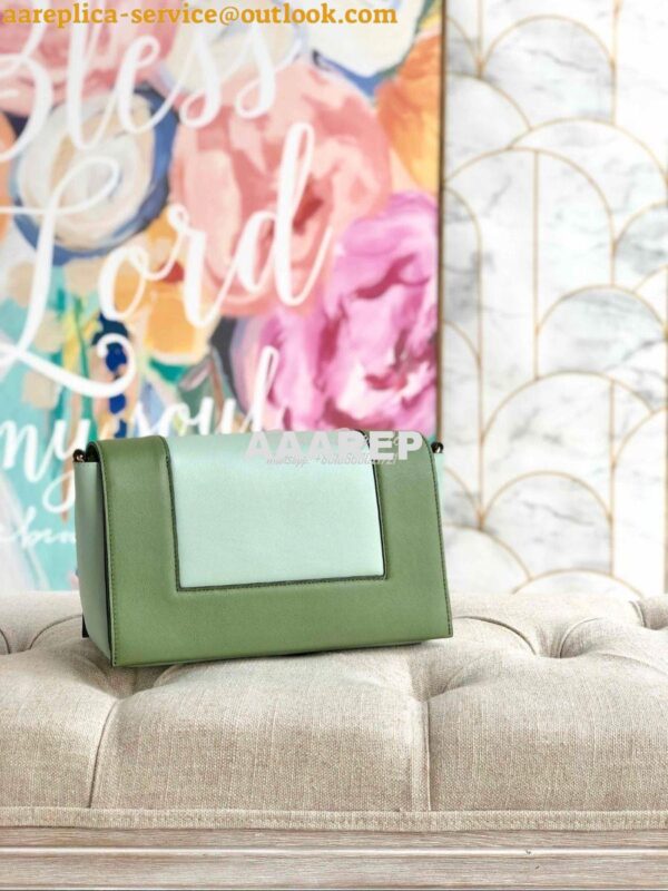 Replica Celine Medium Frame Bag in green/mint Shiny Smooth Calfskin 18 3