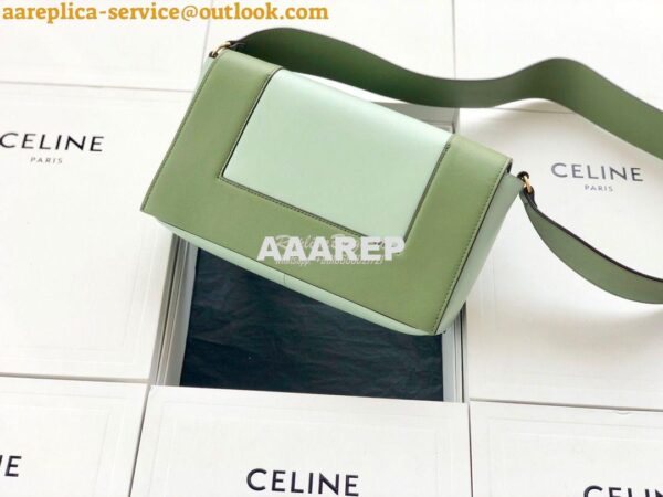 Replica Celine Medium Frame Bag in green/mint Shiny Smooth Calfskin 18 5