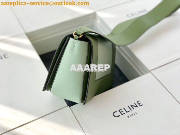 Replica Celine Medium Frame Bag in green/mint Shiny Smooth Calfskin 18 6