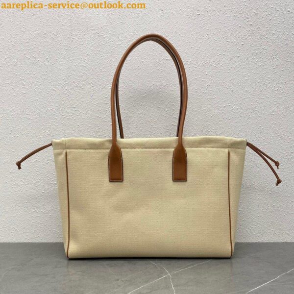 Replica Celine Cabas Drawstring Cuir Triomphe Bag in Canvas 6