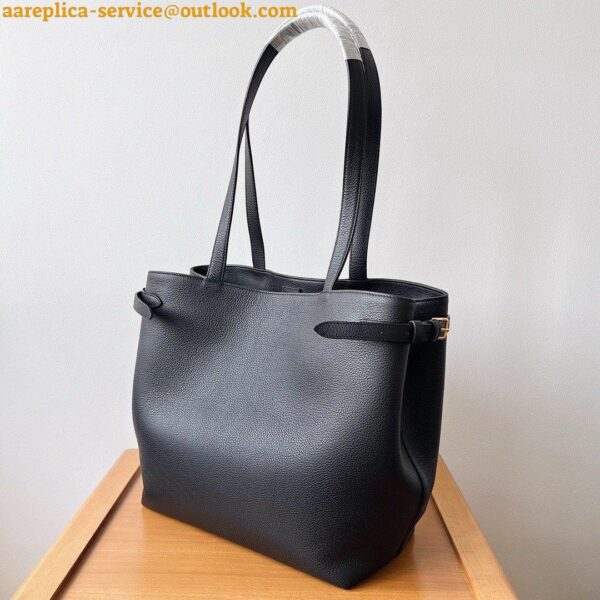 Replica Celine Medium Cabas Anais Cuir Triomphe Bag in Black Leather 9