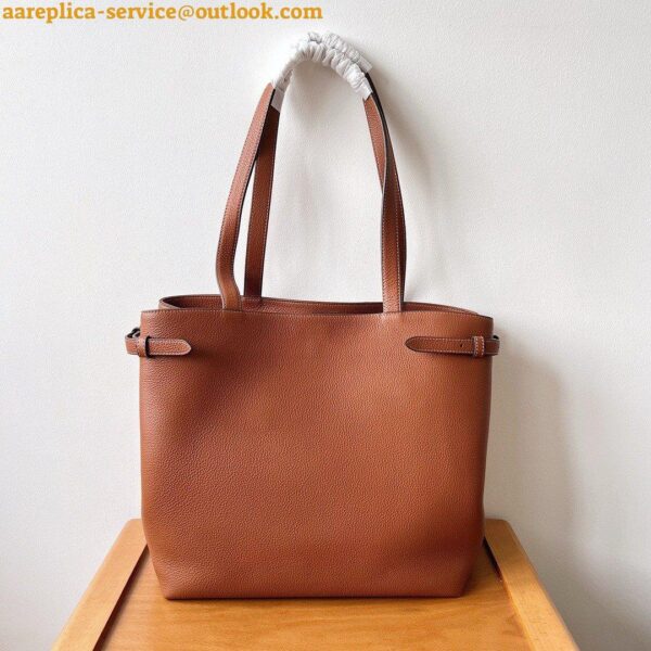 Replica Celine Medium Cabas Anais Cuir Triomphe Bag in Brown Leather 7