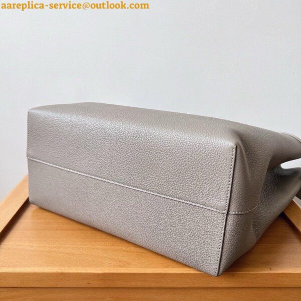 Replica Celine Medium Cabas Anais Cuir Triomphe Bag in Grey Leather 11