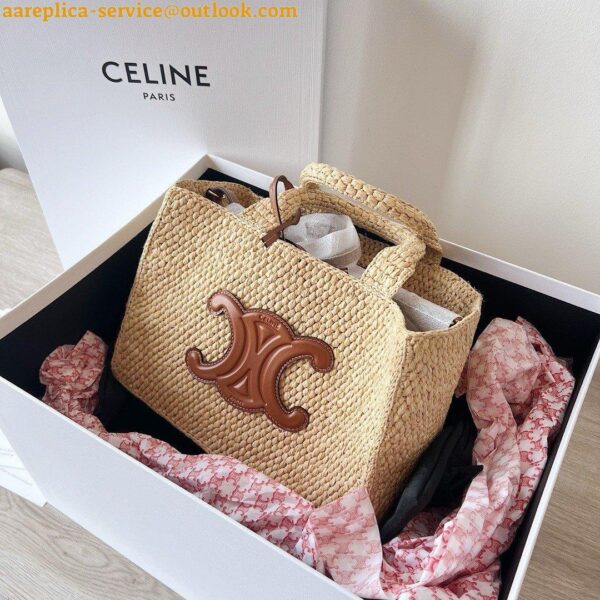 Replica Celine Small Cabas Bag in Raffia 5