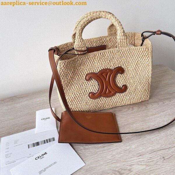 Replica Celine Small Cabas Bag in Raffia 11