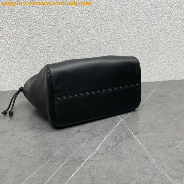 Replica Celine Small Cabas Drawstring Cuir Triomphe Bag in Black Calfskin 3